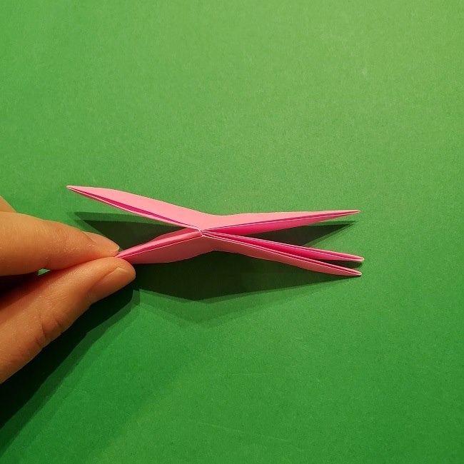 折り紙の桜(立体・1枚)の作り方折り方 (43)