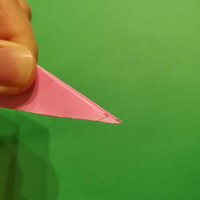 折り紙の桜(立体・1枚)の作り方折り方 (44)