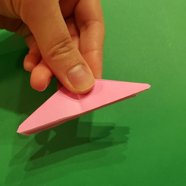 折り紙の桜(立体・1枚)の作り方折り方 (47)
