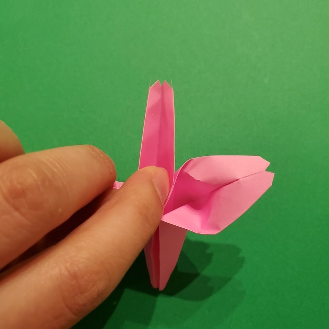折り紙の桜(立体・1枚)の作り方折り方 (50)