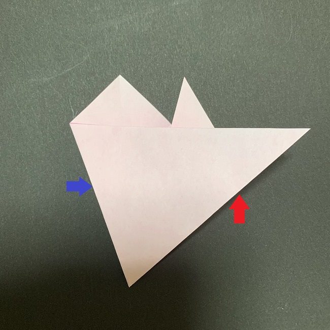 折り紙コースター(桜)：折り方作り方 (11)