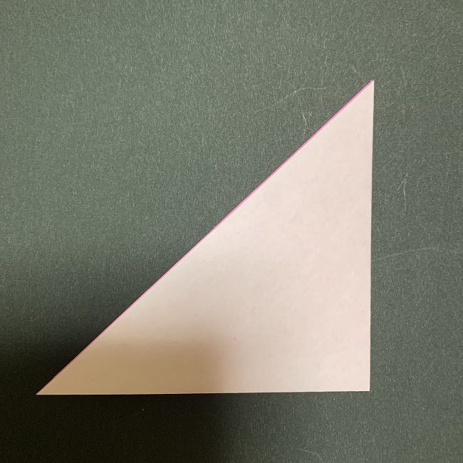 折り紙コースター(桜)：折り方作り方 (2)