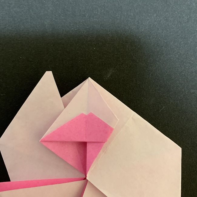 折り紙コースター(桜)：折り方作り方 (31追加)
