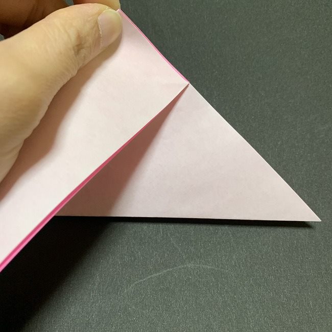 折り紙コースター(桜)：折り方作り方 (6)