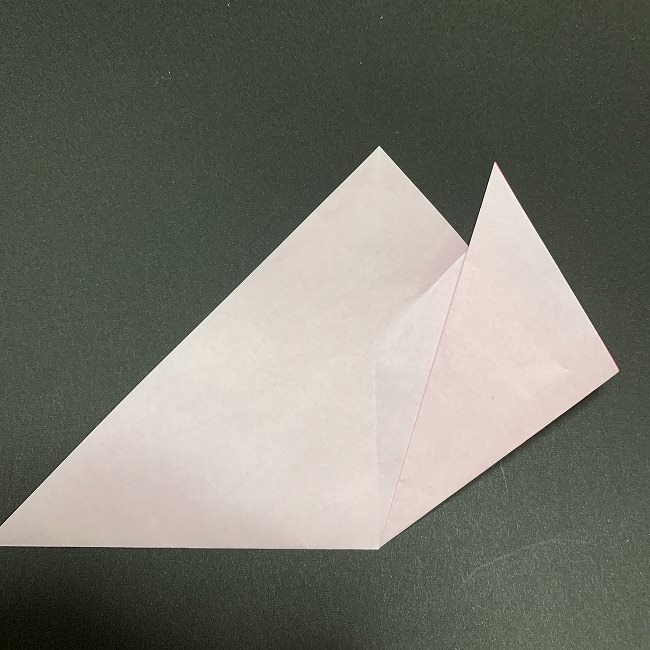 折り紙コースター(桜)：折り方作り方 (8)