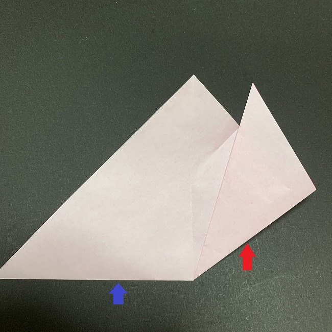 折り紙コースター(桜)：折り方作り方 (9)