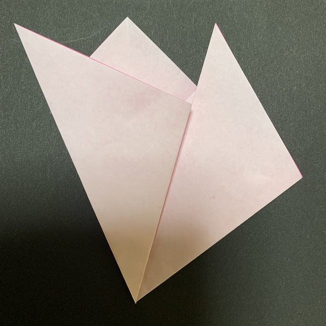 折り紙コースター(桜)：折り方作り方 (12)