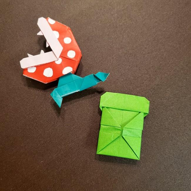 折り紙マリオの土管とパックンフラワー(1)
