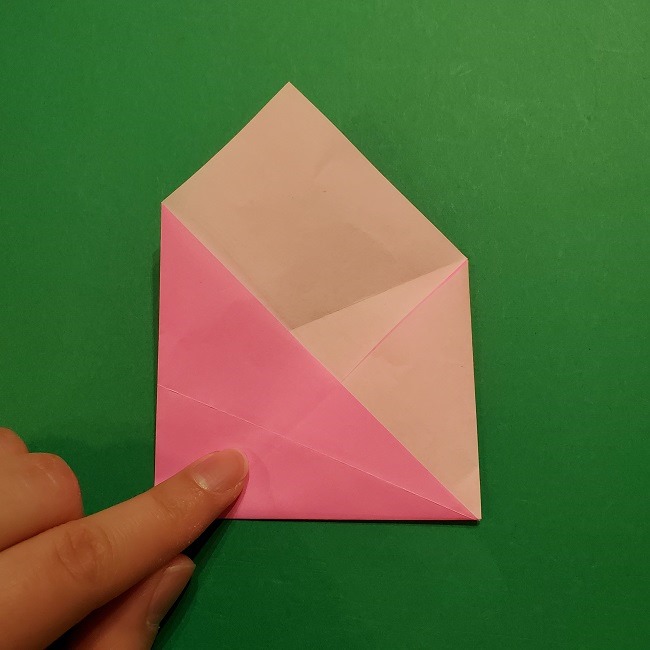 桜の折り紙 器(小物入れ)の折り方作り方 (12)