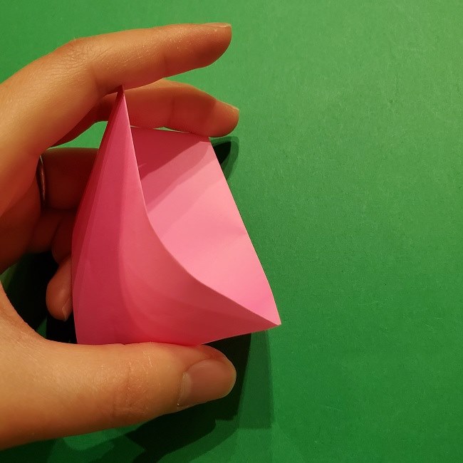 桜の折り紙 器(小物入れ)の折り方作り方 (17)