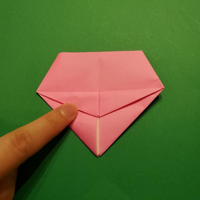 桜の折り紙 器(小物入れ)の折り方作り方 (20)
