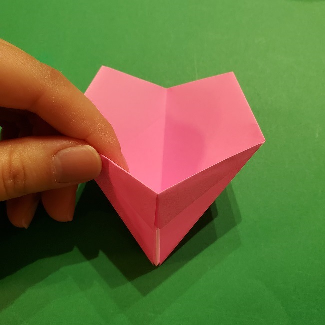 桜の折り紙 器(小物入れ)の折り方作り方 (21)