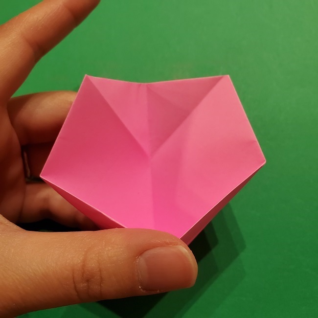 桜の折り紙 器(小物入れ)の折り方作り方 (25)