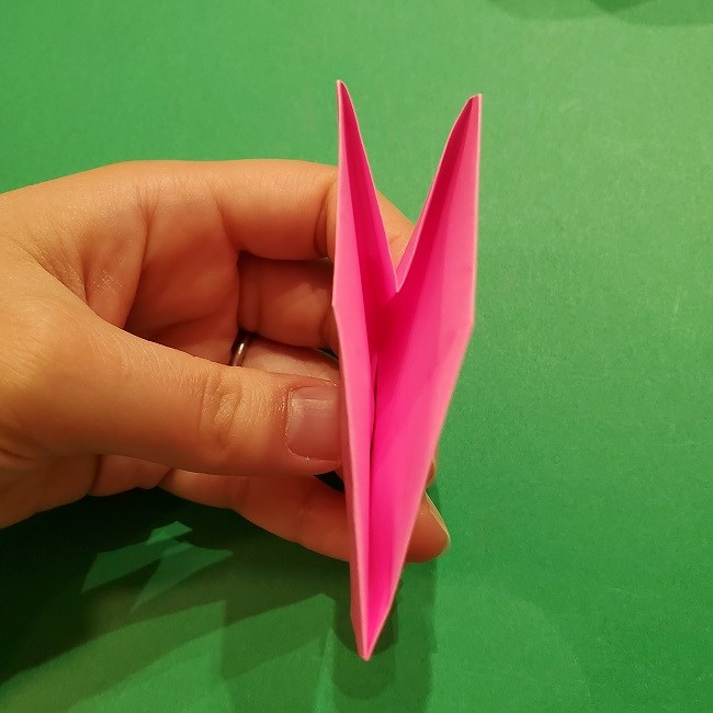 桜の折り紙 器(小物入れ)の折り方作り方 (27)