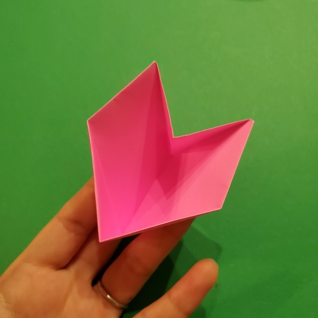 桜の折り紙 器(小物入れ)の折り方作り方 (28)