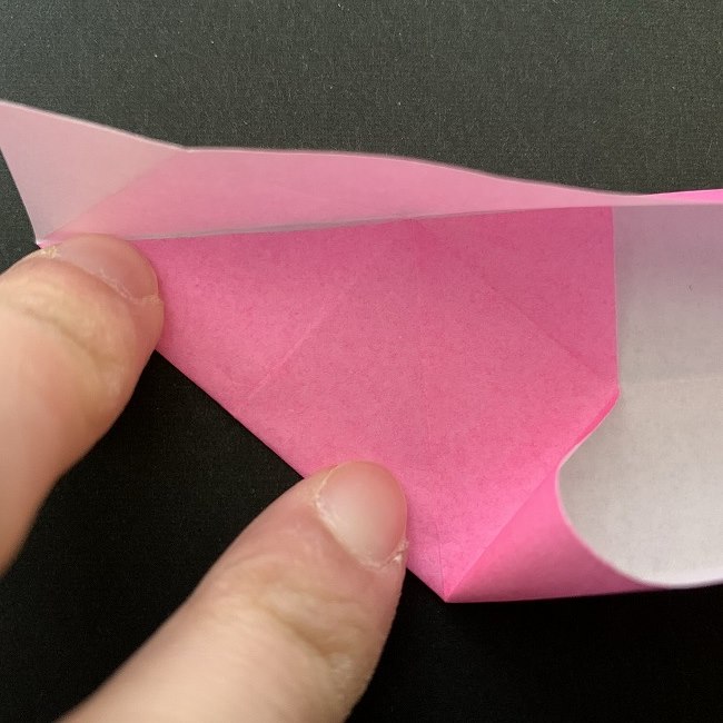桜の折り紙 立体的なくす玉＊折り方作り方 (10)