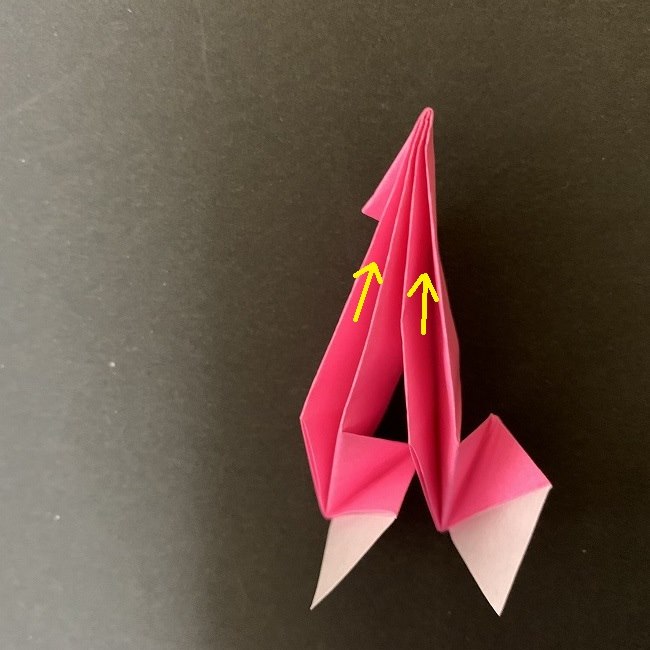 桜の折り紙 立体的なくす玉＊折り方作り方 (26)