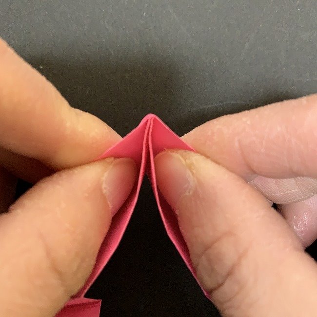 桜の折り紙 立体的なくす玉＊折り方作り方 (27)