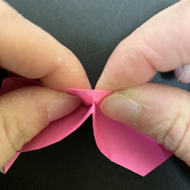 桜の折り紙 立体的なくす玉＊折り方作り方 (28)