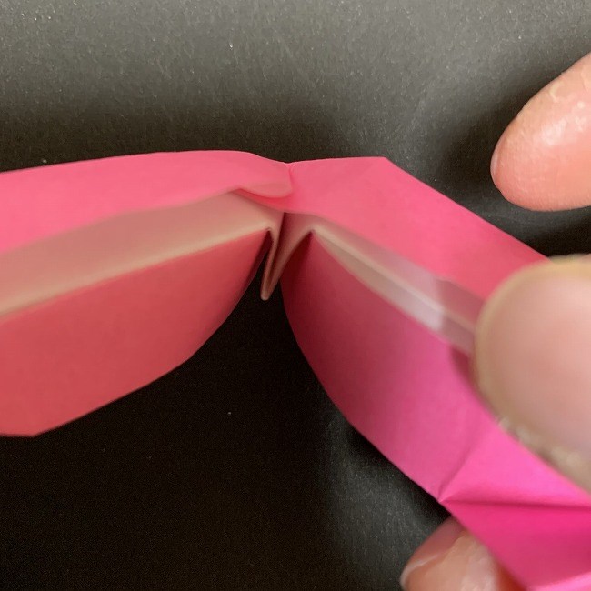 桜の折り紙 立体的なくす玉＊折り方作り方 (32)