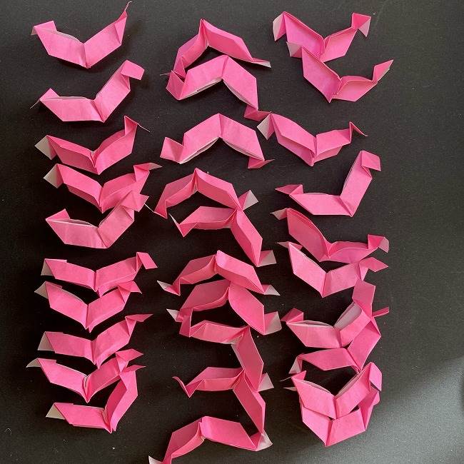 桜の折り紙 立体的なくす玉＊折り方作り方 (35)