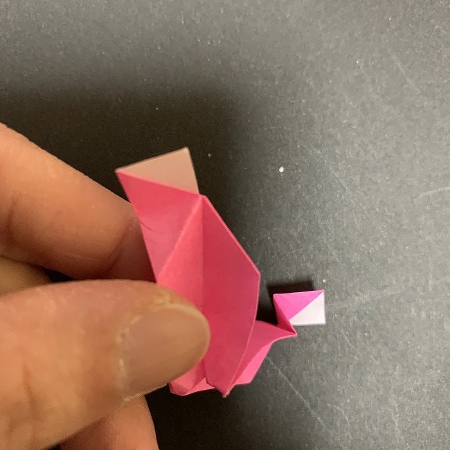 桜の折り紙 立体的なくす玉＊折り方作り方 (36)