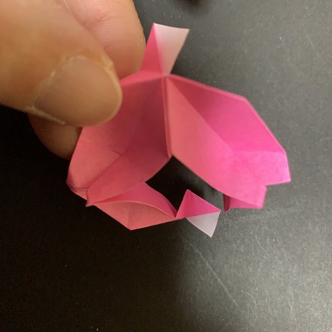桜の折り紙 立体的なくす玉＊折り方作り方 (39)