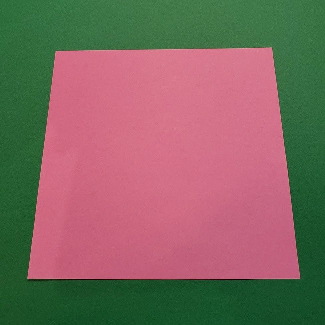 桜の折り紙(立体・一枚)＊用意するもの (1)