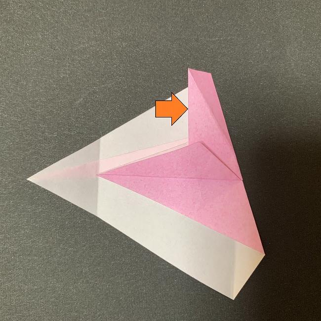 桜の花びら 折り紙の折り方・作り方 (13)