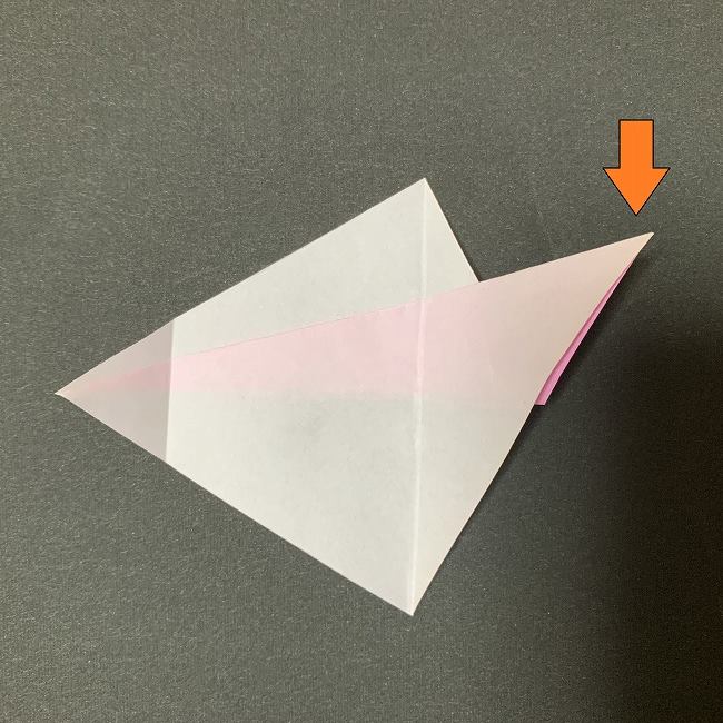 桜の花びら 折り紙の折り方・作り方 (9)