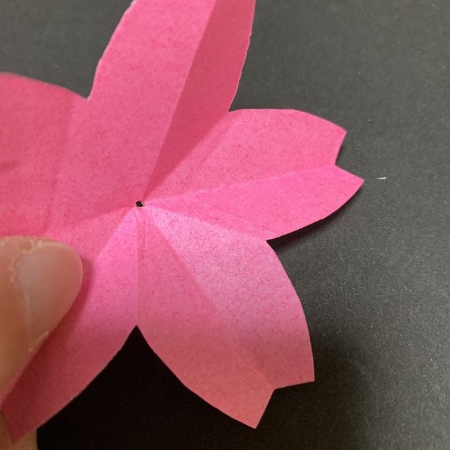 桜の装飾・折り紙ガーランドの作り方 (2)