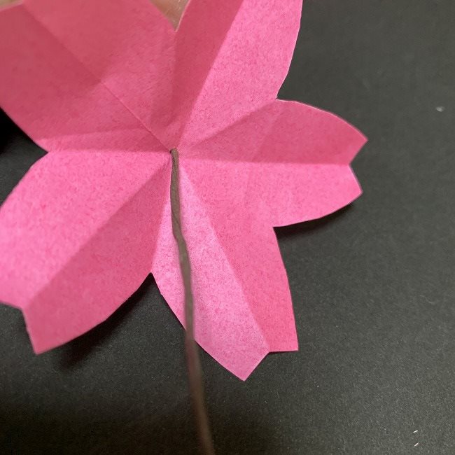 桜の装飾・折り紙ガーランドの作り方 (5)
