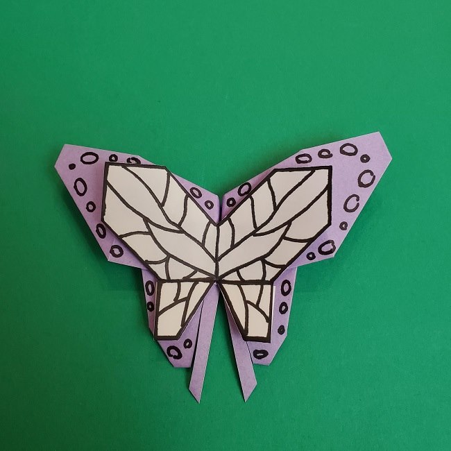 胡蝶しのぶ 髪飾りの作り方(折り紙) (45)