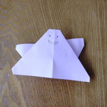 メタモン 折り紙の折り方は超簡単 幼児も作れるポケモンの脱力系キャラクター 子供と楽しむ折り紙 工作