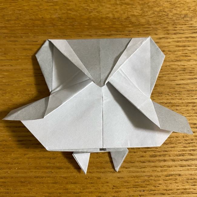 ふくろう 折り紙のフクロウはかわいい 立体的でリアル 折り方作り方も簡単で小学生でも作れたよ 子供と楽しむ折り紙 工作
