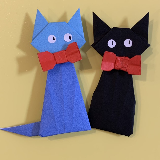 黒猫ジジの折り紙 簡単な作り方折り方 魔女の宅急便のキャラクター 子供と楽しむ折り紙 工作