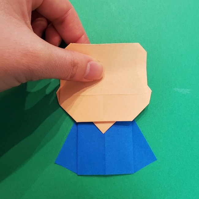 きめつのやいばの折り紙 うろこだき(鱗滝左近次)の折り方作り方⑤完成 (1)