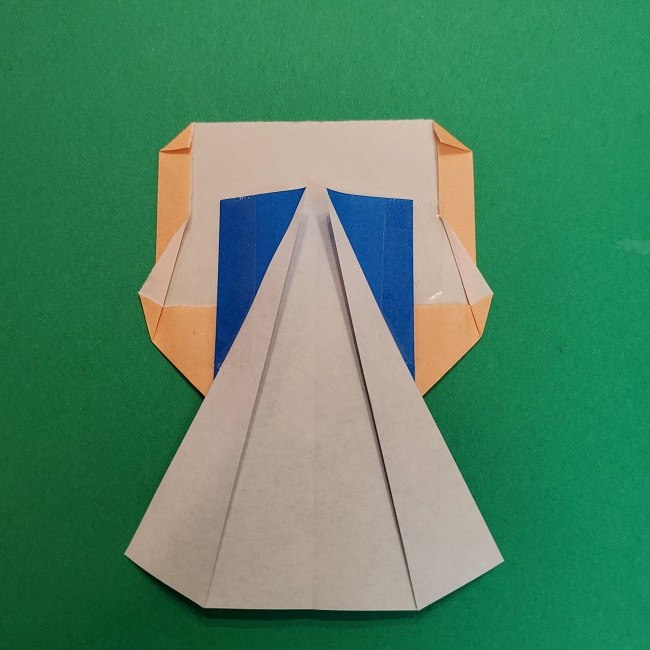 きめつのやいばの折り紙 うろこだき(鱗滝左近次)の折り方作り方⑤完成 (2)