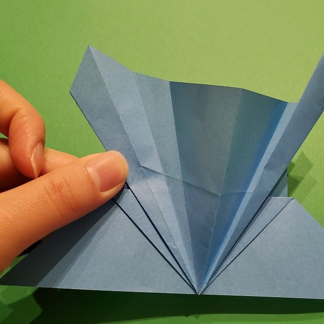 ゲッコウガの折り紙 折り方作り方1顔 (20)