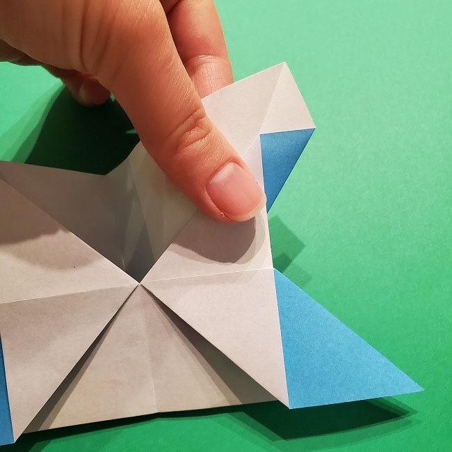ゲッコウガの折り紙 折り方作り方1顔 (21)