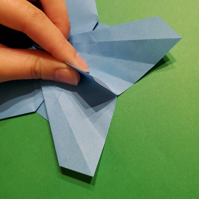 ゲッコウガの折り紙 折り方作り方1顔 (23)