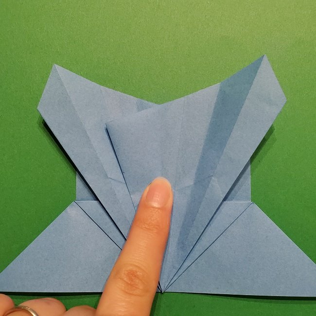 ゲッコウガの折り紙 折り方作り方1顔 (24)