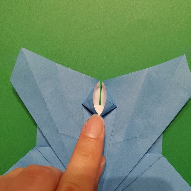 ゲッコウガの折り紙 折り方作り方1顔 (27)