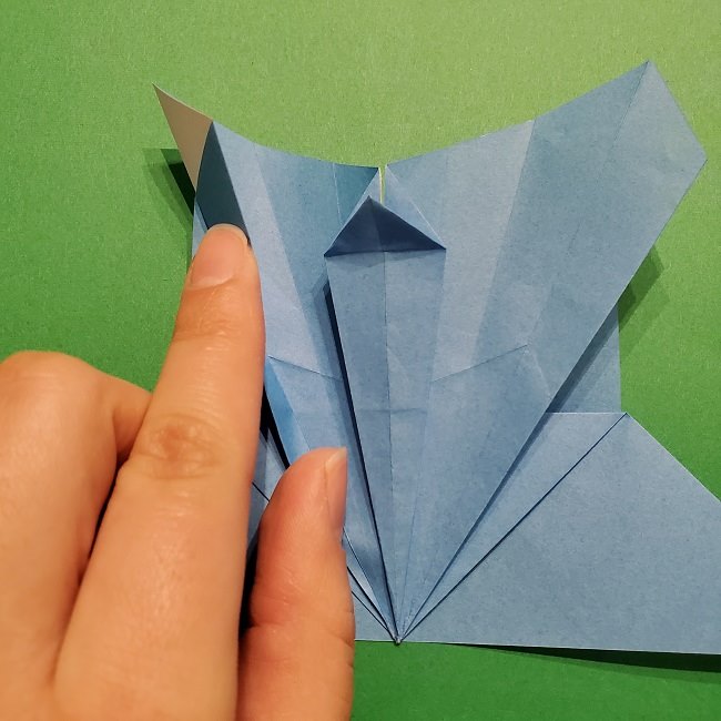 ゲッコウガの折り紙 折り方作り方1顔 (30)