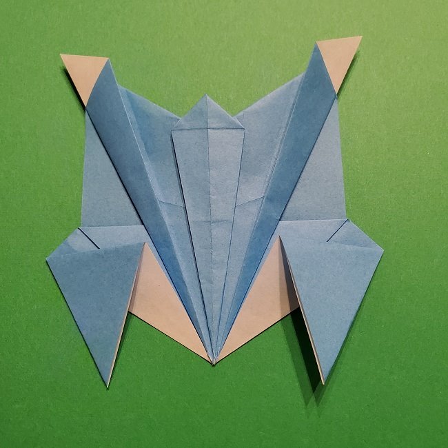 ゲッコウガの折り紙 折り方作り方1顔 (36)