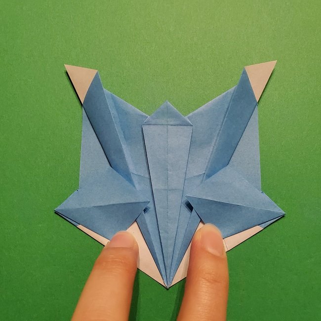 ゲッコウガの折り紙 折り方作り方1顔 (38)