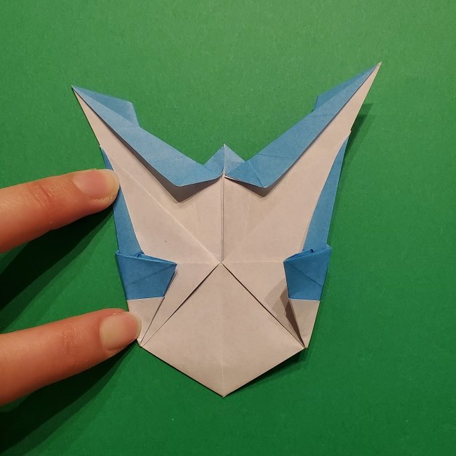 ゲッコウガの折り紙 折り方作り方1顔 (41)