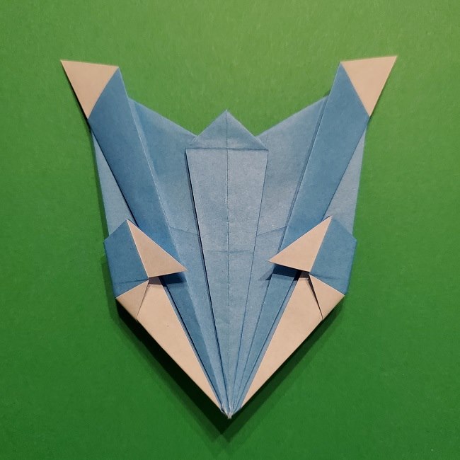 ゲッコウガの折り紙 折り方作り方1顔 (43)