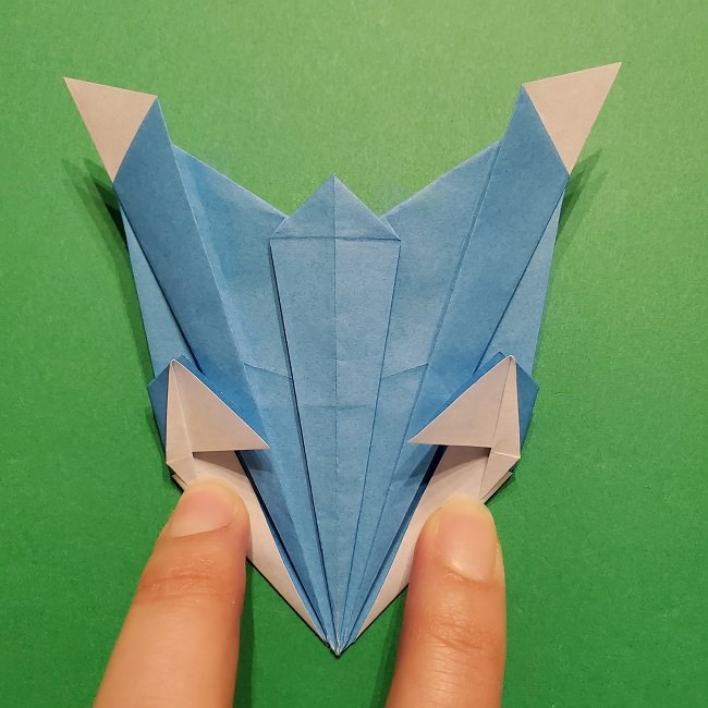 ゲッコウガの折り紙 折り方作り方1顔 (44)