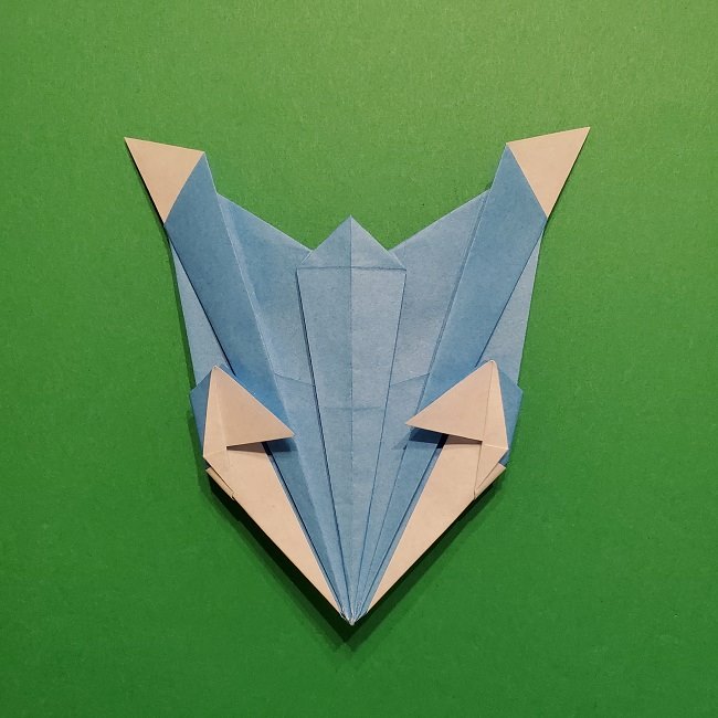 ゲッコウガの折り紙 折り方作り方1顔 (45)
